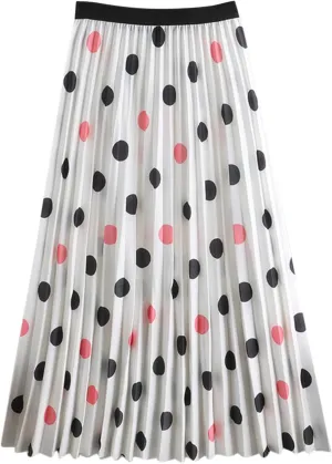 Swing Midi Skirts Womens High Waist skorts skirts Floral Print Skirts for Girls Pleated Skirt A Line skirts for women trendy White
