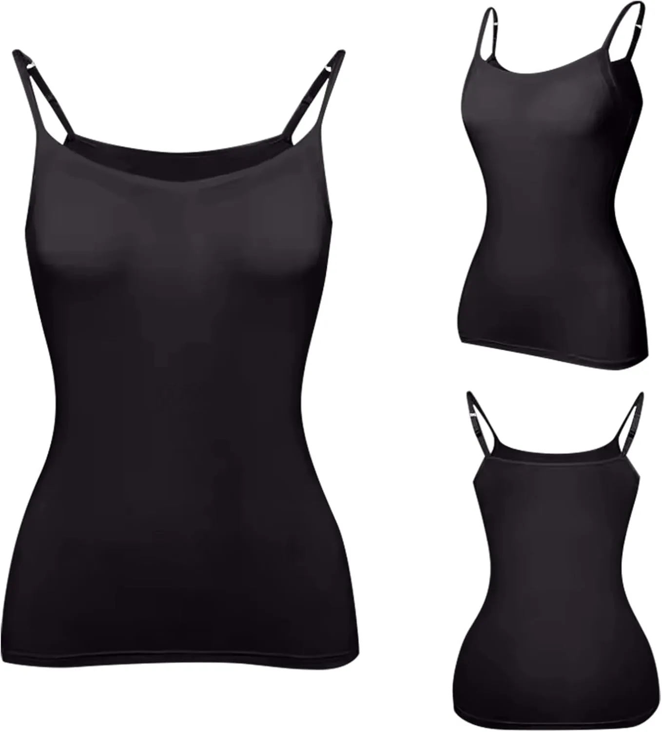 Tank Top for Women with Workout 2025 Camisole Padded Adjustable Spaghetti Strap Fitted Yoga Undershirts