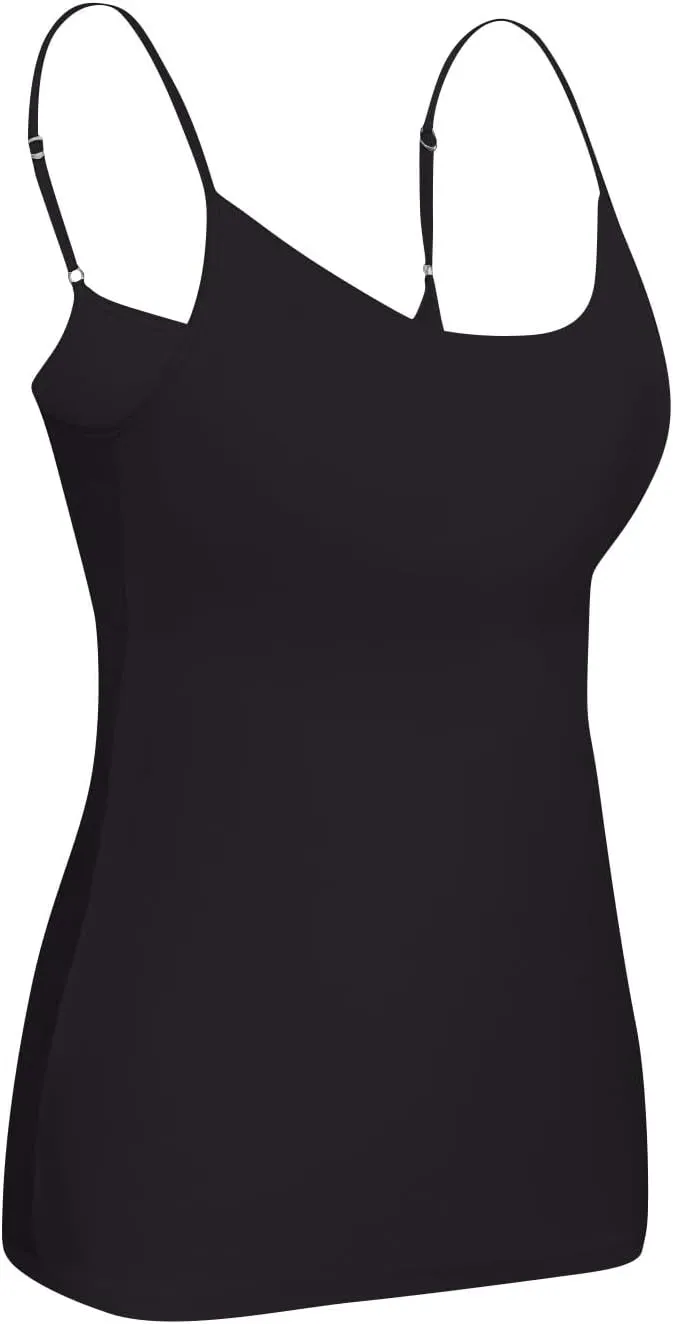 Tank Top for Women with Workout 2025 Camisole Padded Adjustable Spaghetti Strap Fitted Yoga Undershirts