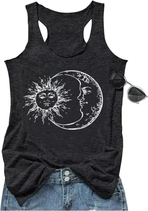 Tank Tops for Women 2025 Summer Basic Gym Racerback Tops Beach Vacation Graphic Tee Shirts Yoga Workout Camisole Outfits