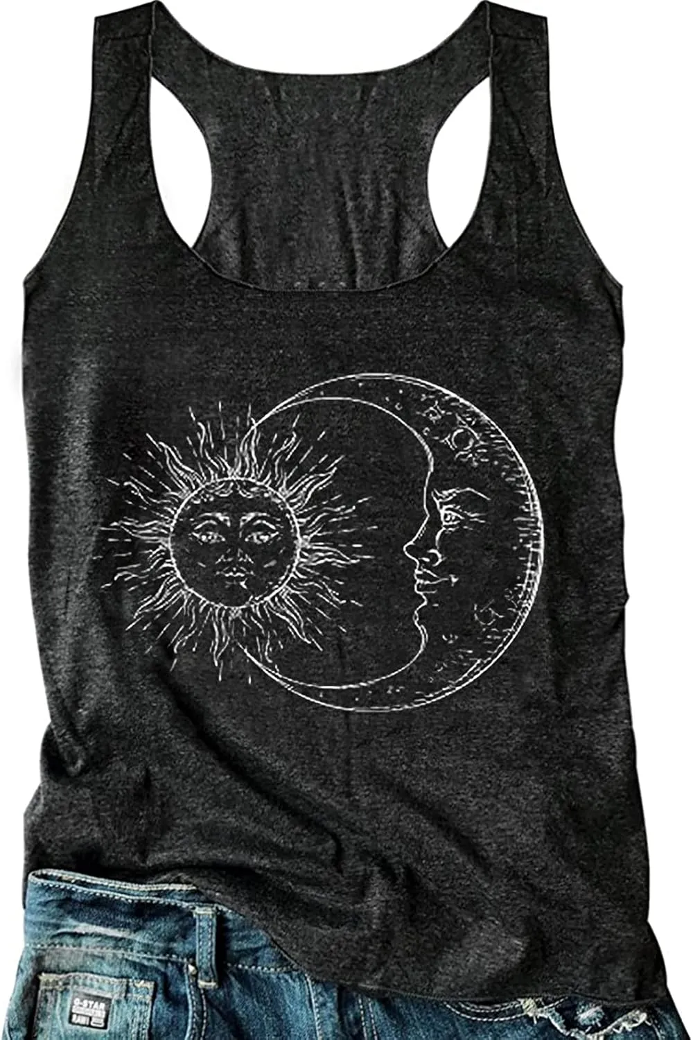 Tank Tops for Women 2025 Summer Basic Gym Racerback Tops Beach Vacation Graphic Tee Shirts Yoga Workout Camisole Outfits