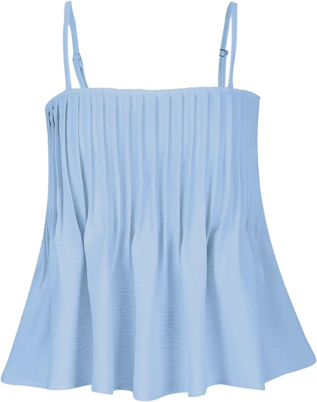 Tank Tops for Women Pleated Spaghetti Strap Camisole Loose Fit Casual Sleeveless Flowy Crop Tops Sexy Y2K Outfit 2025