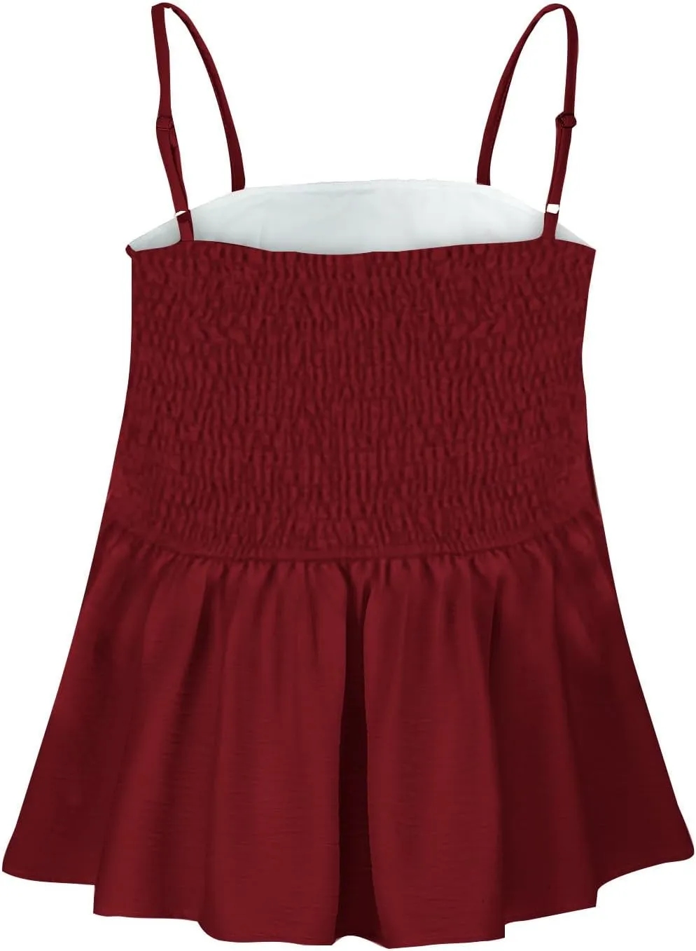 Tank Tops for Women Pleated Spaghetti Strap Camisole Loose Fit Casual Sleeveless Flowy Crop Tops Sexy Y2K Outfit 2025
