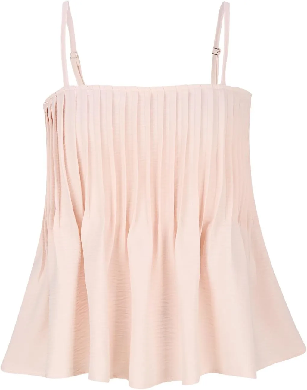 Tank Tops for Women Pleated Spaghetti Strap Camisole Loose Fit Casual Sleeveless Flowy Crop Tops Sexy Y2K Outfit 2025