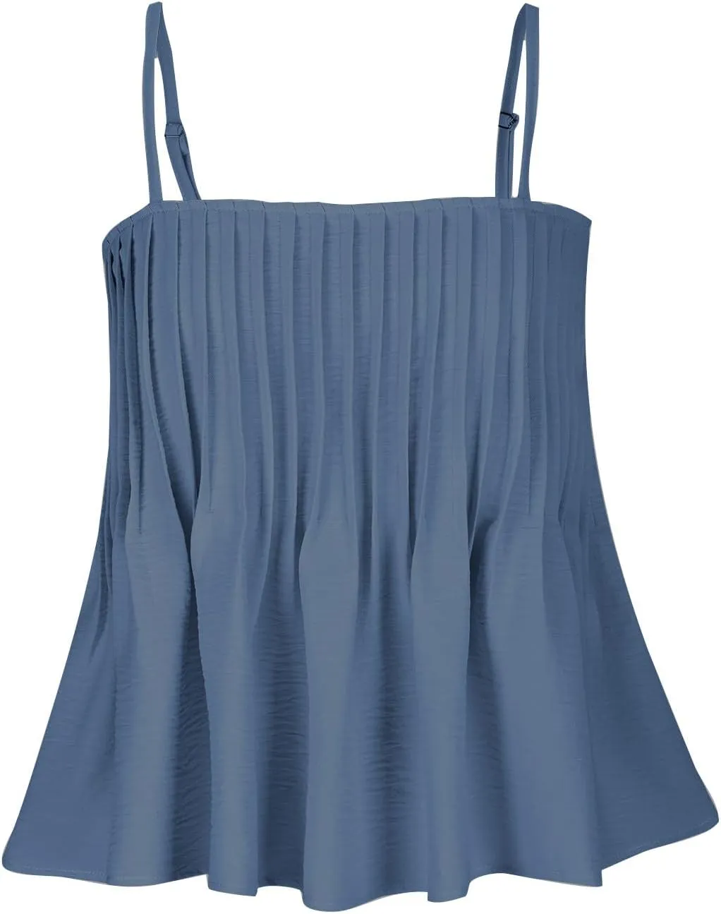 Tank Tops for Women Pleated Spaghetti Strap Camisole Loose Fit Casual Sleeveless Flowy Crop Tops Sexy Y2K Outfit 2025