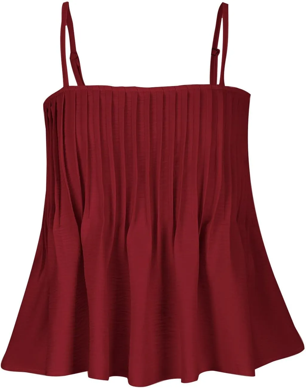Tank Tops for Women Pleated Spaghetti Strap Camisole Loose Fit Casual Sleeveless Flowy Crop Tops Sexy Y2K Outfit 2025