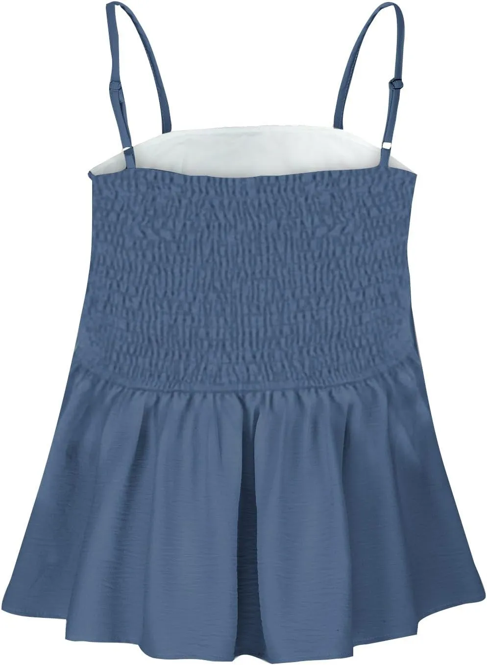 Tank Tops for Women Pleated Spaghetti Strap Camisole Loose Fit Casual Sleeveless Flowy Crop Tops Sexy Y2K Outfit 2025