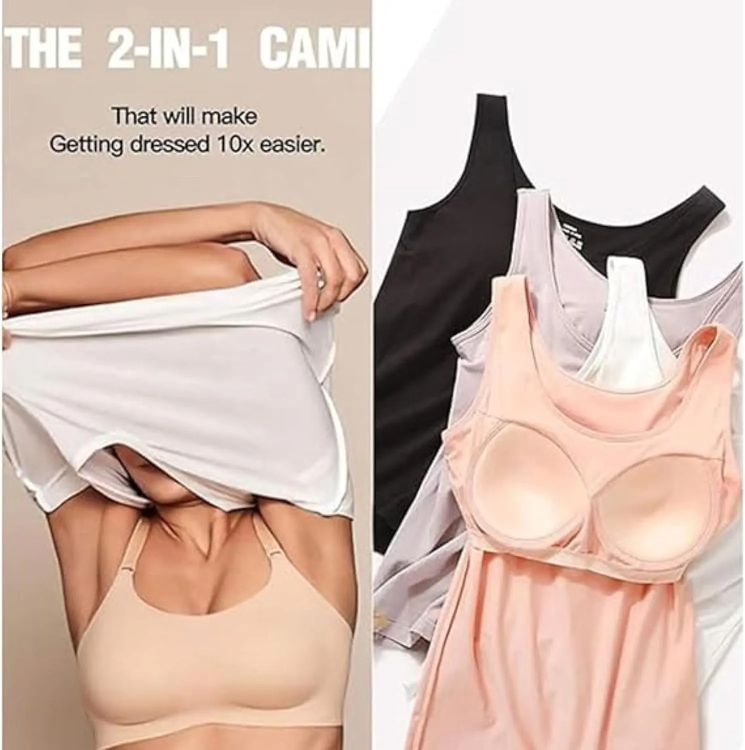 Tank Tops with Built in Bra Women Modal Padded Yoga Camisole Shelf Bras Plus Size Basic Racerback Workout Undershirt