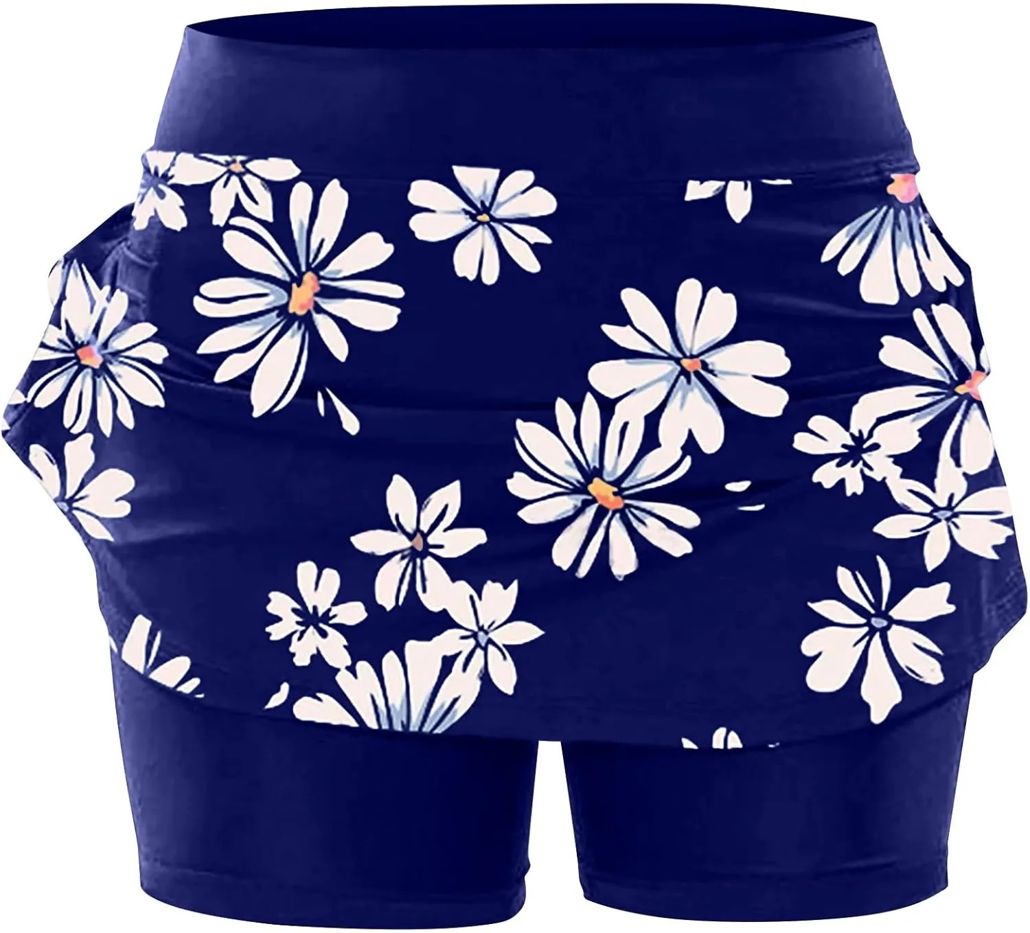 tennis skorts high waisted tummy control women shorts plus size athletic Elastic trendy cute skirts with pockets