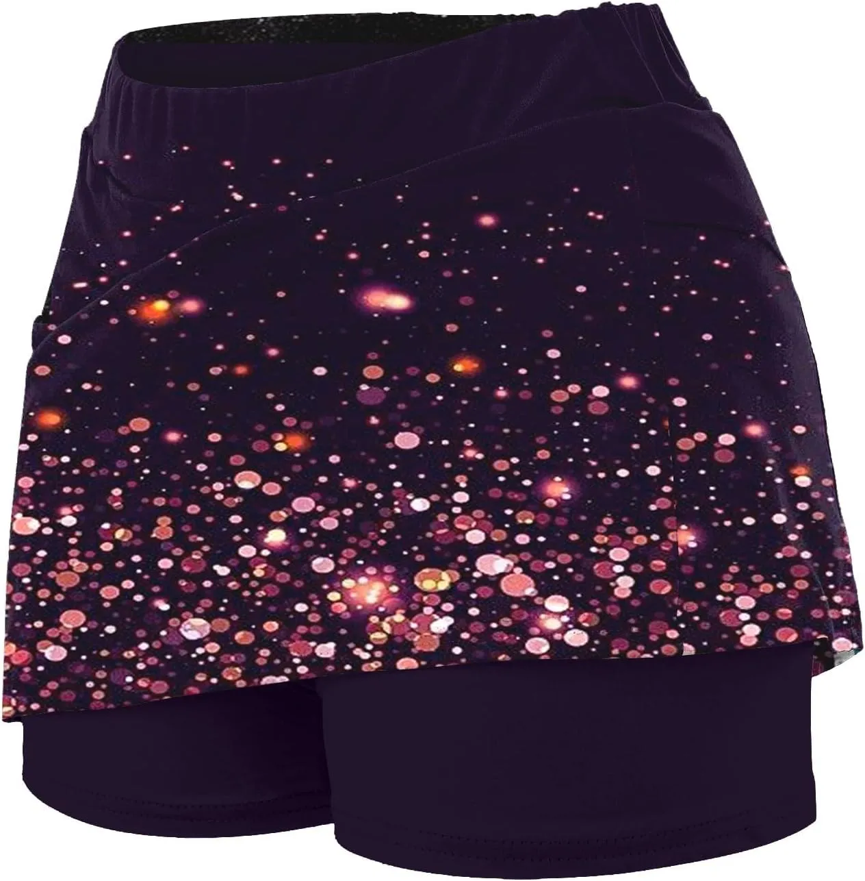 tennis skorts high waisted tummy control women shorts plus size athletic Elastic trendy cute skirts with pockets