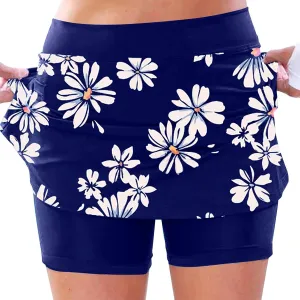 tennis skorts high waisted tummy control women shorts plus size athletic Elastic trendy cute skirts with pockets