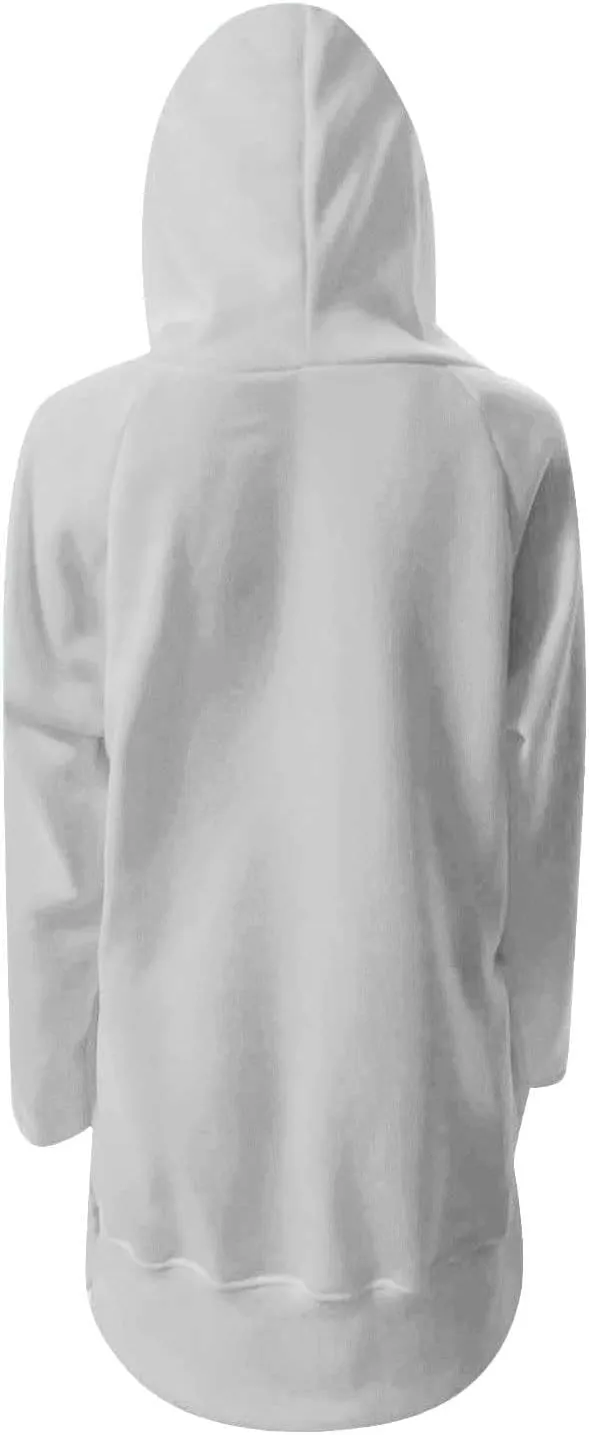 The Warmy Oversized Hoodie,Casual Oversized Hoodie Dress For Women Pullover Long Sweatshirt Split Hem With Pockets