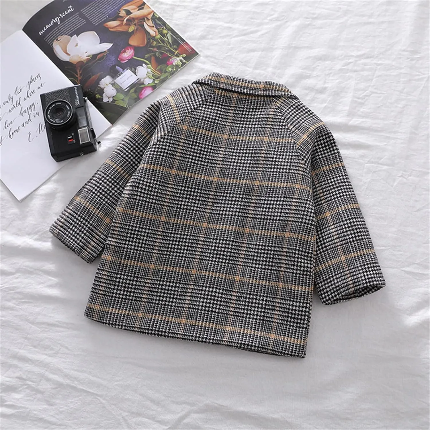 Toddler Kids Coat Elegant Double Breasted Wool Blend Over Coat Baby Boys Girls Trench Coat Jacket Christmas Outfit
