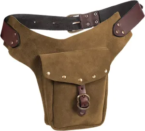Tote Bag For Women Vintage Medieval Waist Pack Bag Leather Small Purse Leather Sporting Riding Hip Fanny Waist Cos Play Y