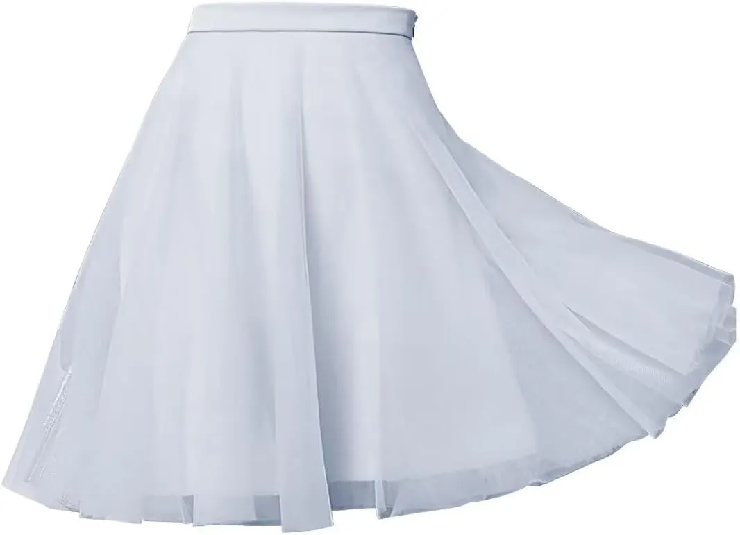 Tulle Tutus Skirts for Women Knee Length Skirts Casual Aline Slirts Cute Puffy Wedding Prom Skirts