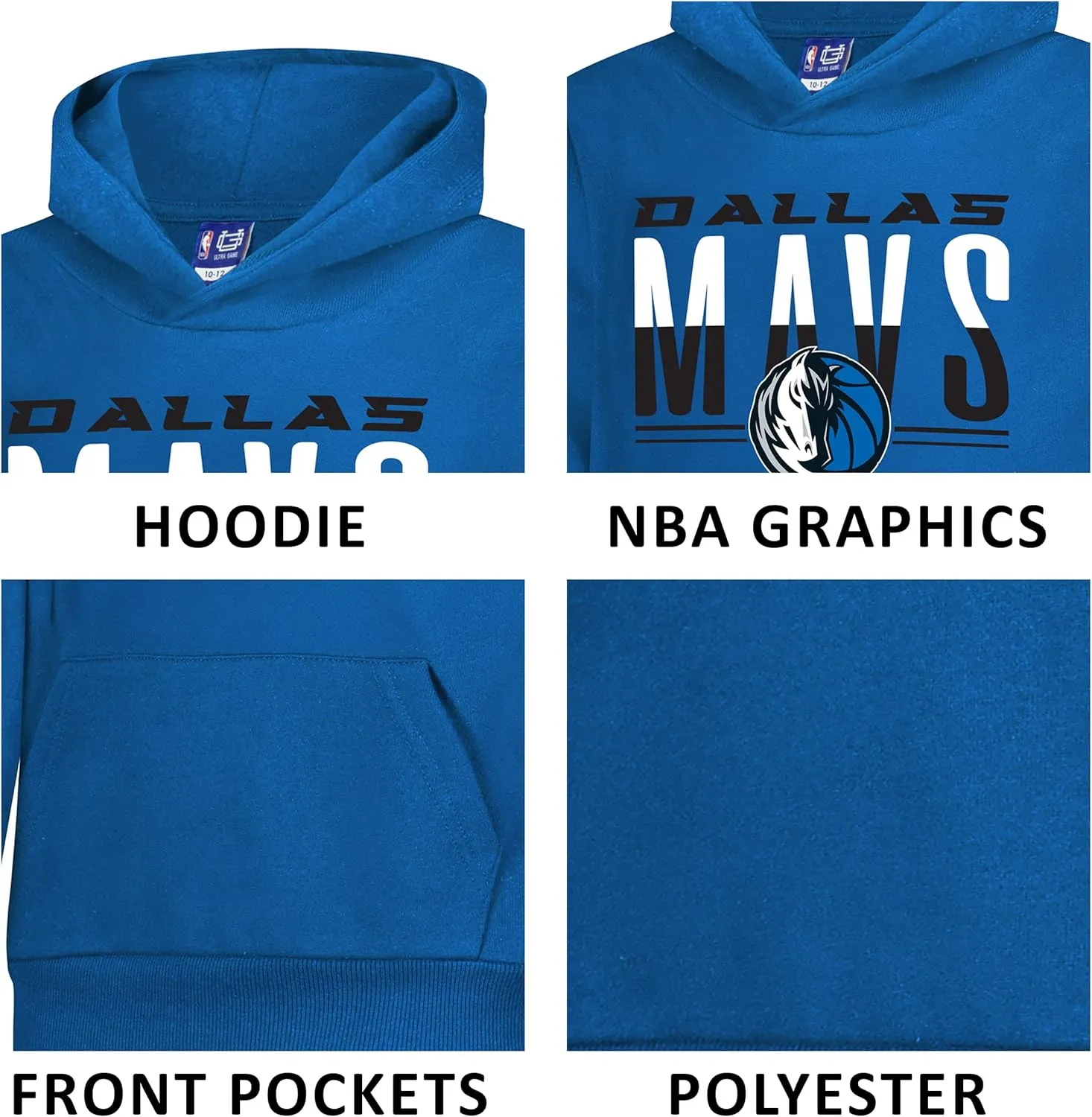 Ultra Game Youth NBA Official Super Soft MVP Pullover Hoodie Sweatshirt