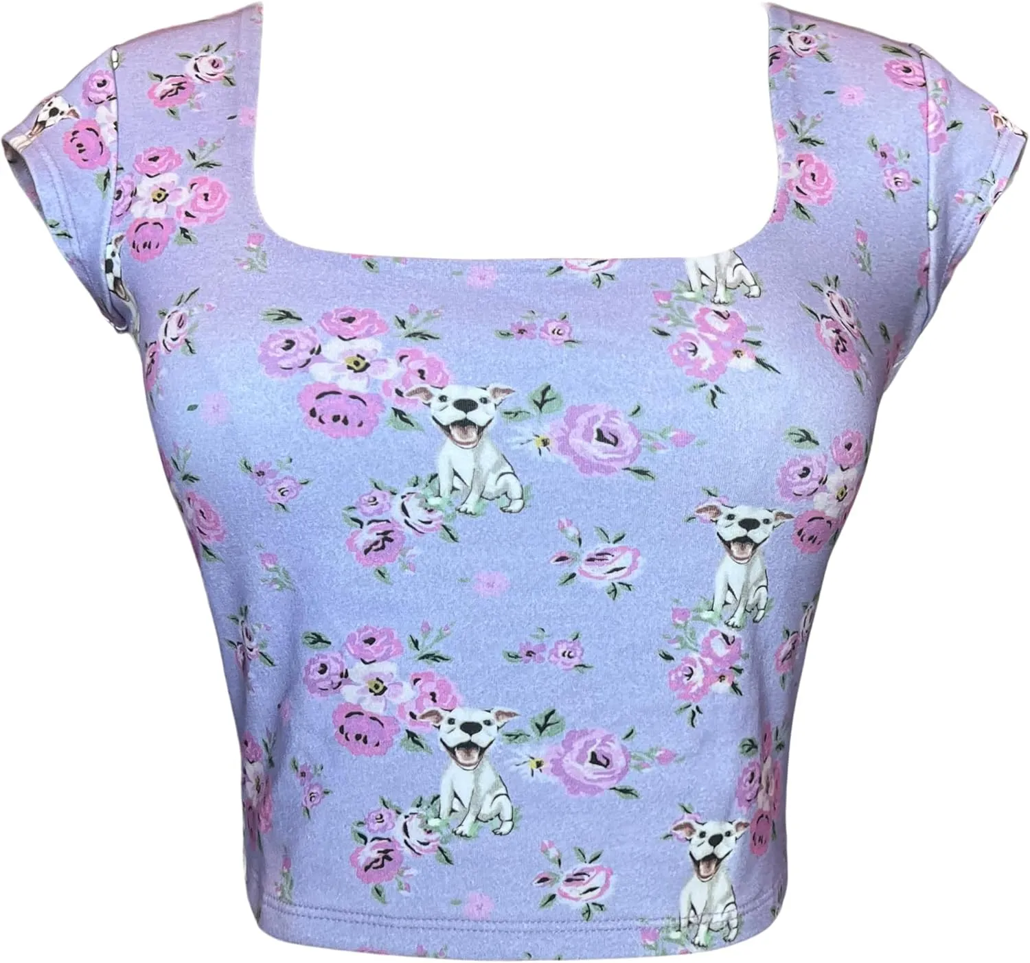 Ultra Soft Cap Sleeve Fashion Square Neck T-Shirt for Women