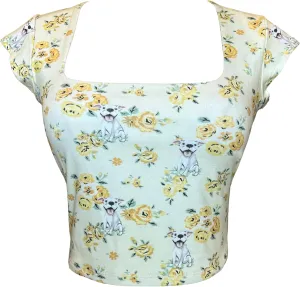 Ultra Soft Cap Sleeve Fashion Square Neck T-Shirt for Women