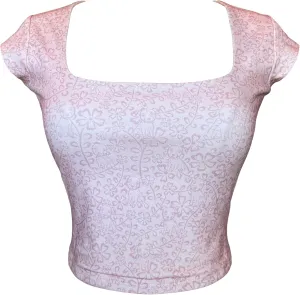 Ultra Soft Cap Sleeve Fashion Square Neck T-Shirt for Women