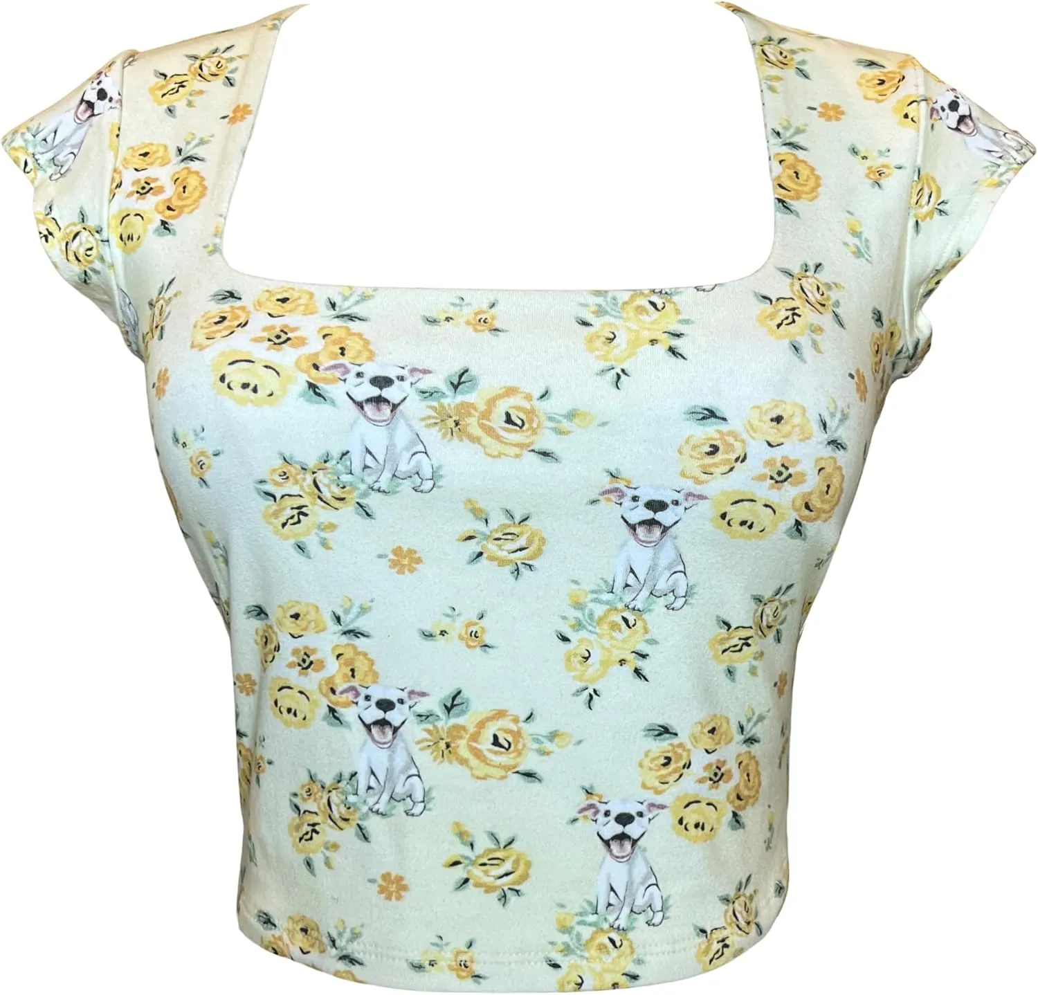 Ultra Soft Cap Sleeve Fashion Square Neck T-Shirt for Women