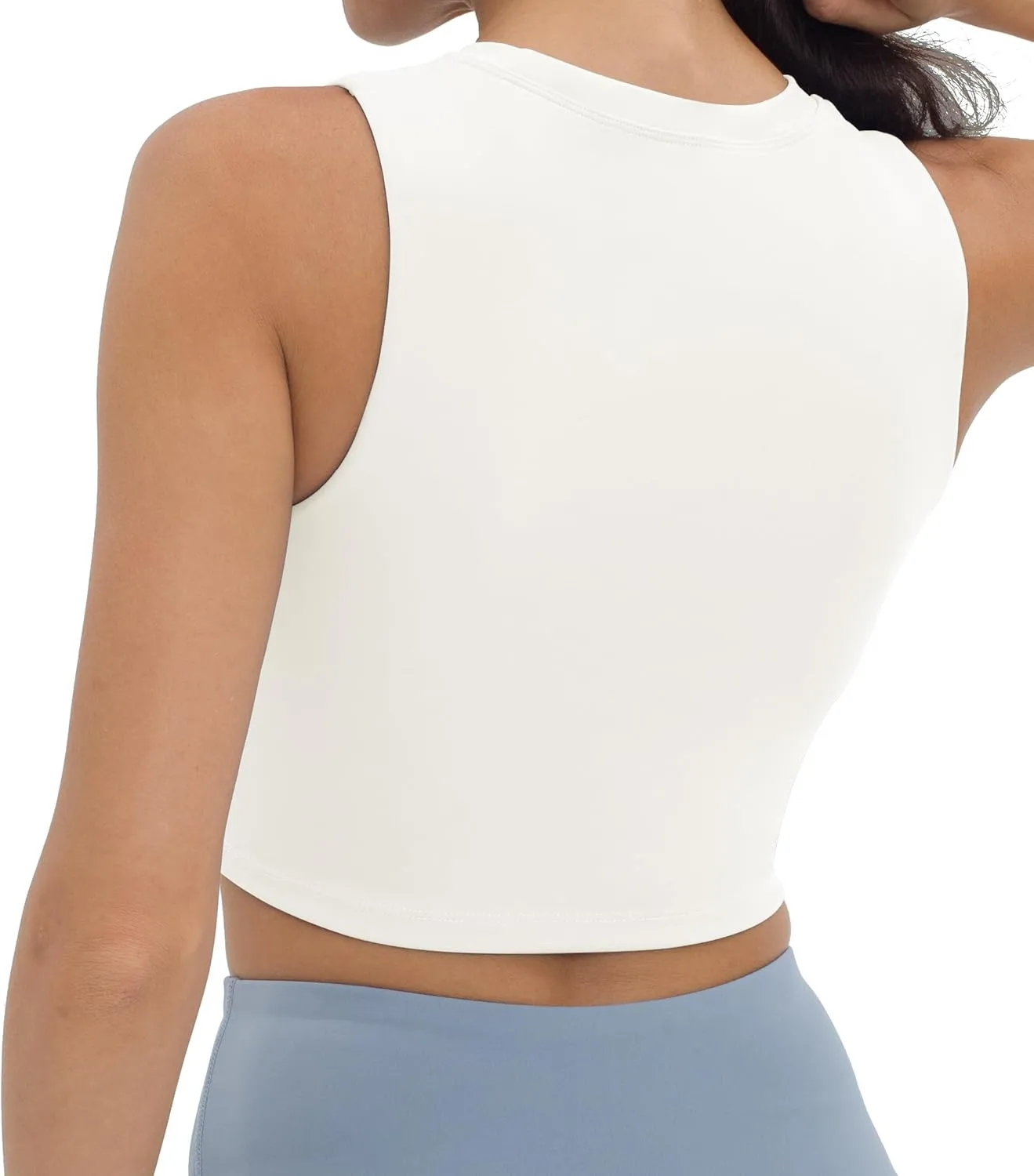 V VOCNI Nursing Tank Tops for Breastfeeding Crew Neck Sleeveless Maternity Tank Tops Sports Bras Workout Pregnancy Crop Tops