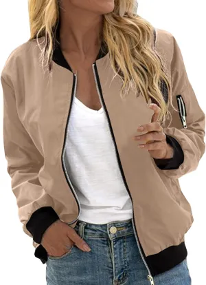 Women Autumn Fashion Leisure Square Thin Pocket Jacket Blouse Coat Baseball Top Women's Jacket