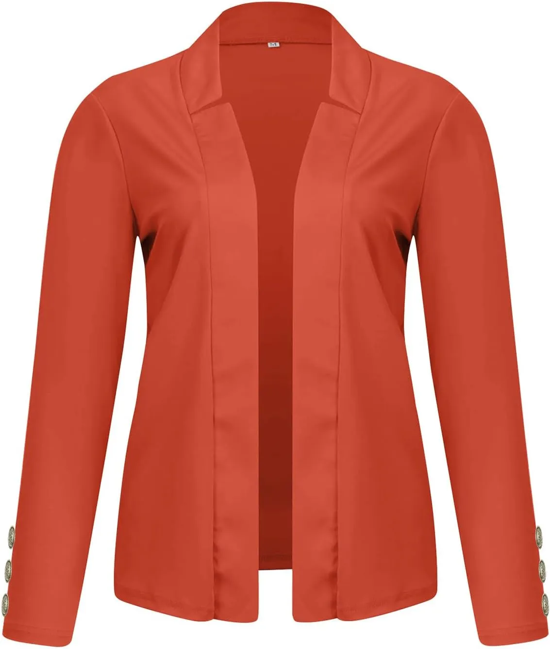 Women Cardigan Suit Jacket Fashion Solid Color Slim fit Plus Size Long Sleeve Notch Collar Blazer Jacket Coat Tops