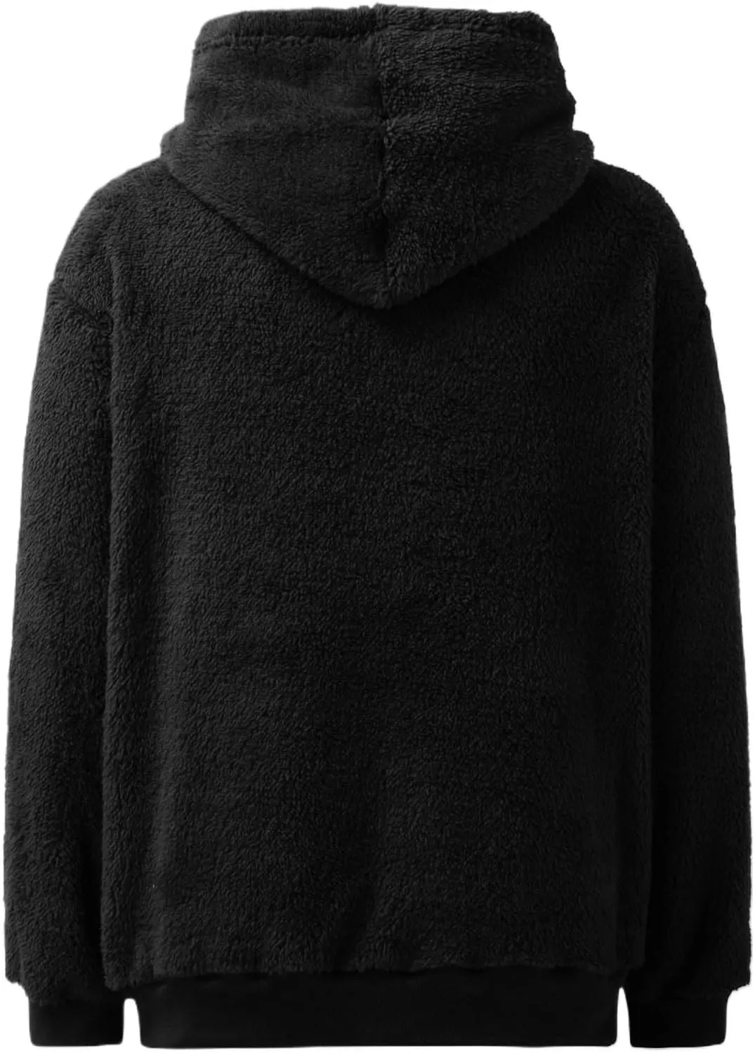 Women Sherpa Hoodie Fuzzy Fleece Quarter Zip Pullover Loose Comfy Plush Sweatshirt with Pockets Cute Winter Clothes