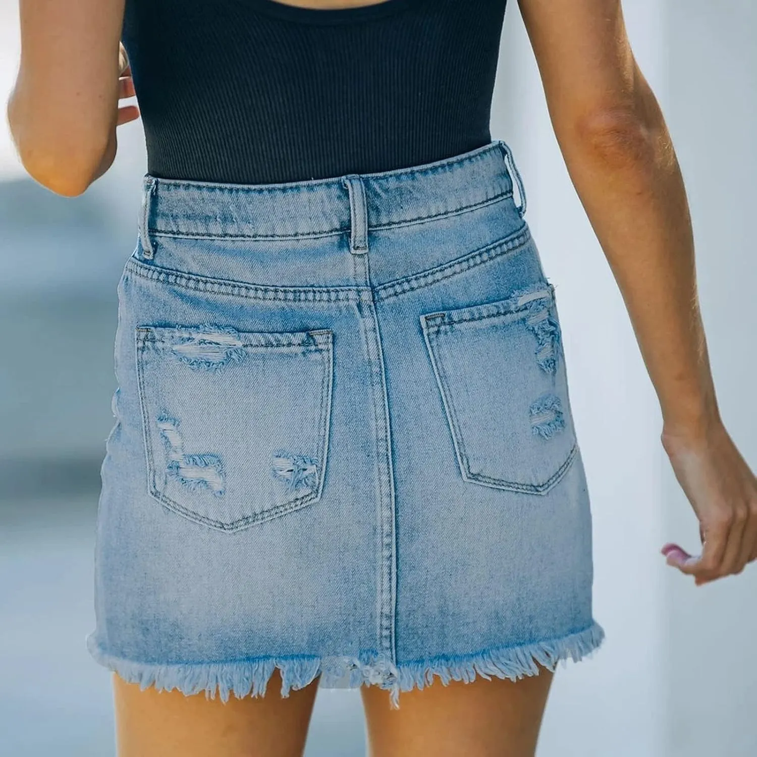 Women Skirts Denim Skirts for Women Midi Sexy Ruched Cowgirl Slit Plain Skirts 2025 Fashion Y2K