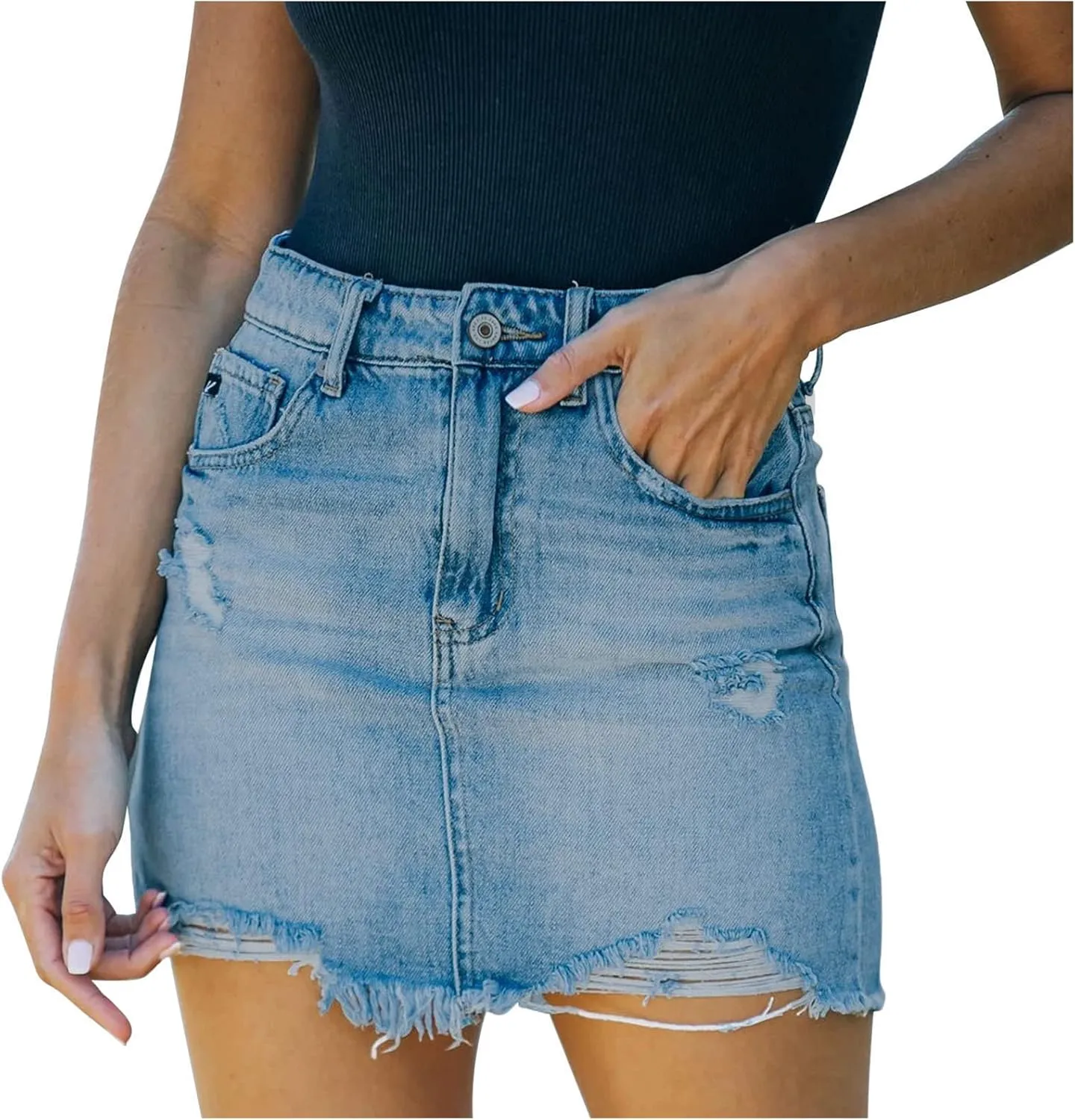 Women Skirts Denim Skirts for Women Midi Sexy Ruched Cowgirl Slit Plain Skirts 2025 Fashion Y2K