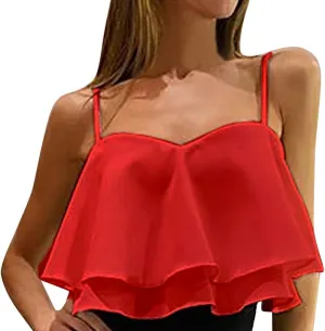 Women Tank Tops Summer Vest Sleeveless Trendy Daily Holiday Blouse Casual Cropped Camisole Shirts
