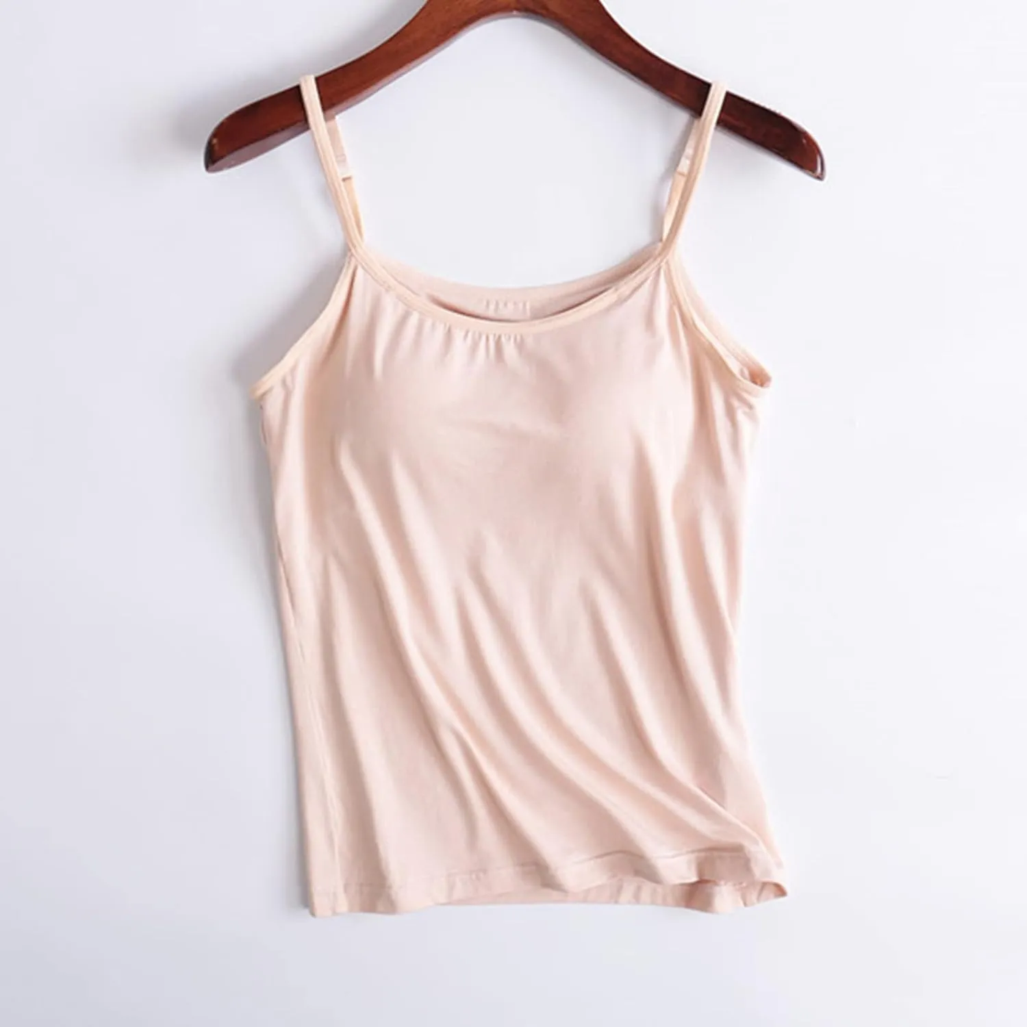 Women Tank Tops with Bra Shelf Bra Camisoles for Women Adjustable Spaghetti Strap Tank Top Summer Sleeveless Top
