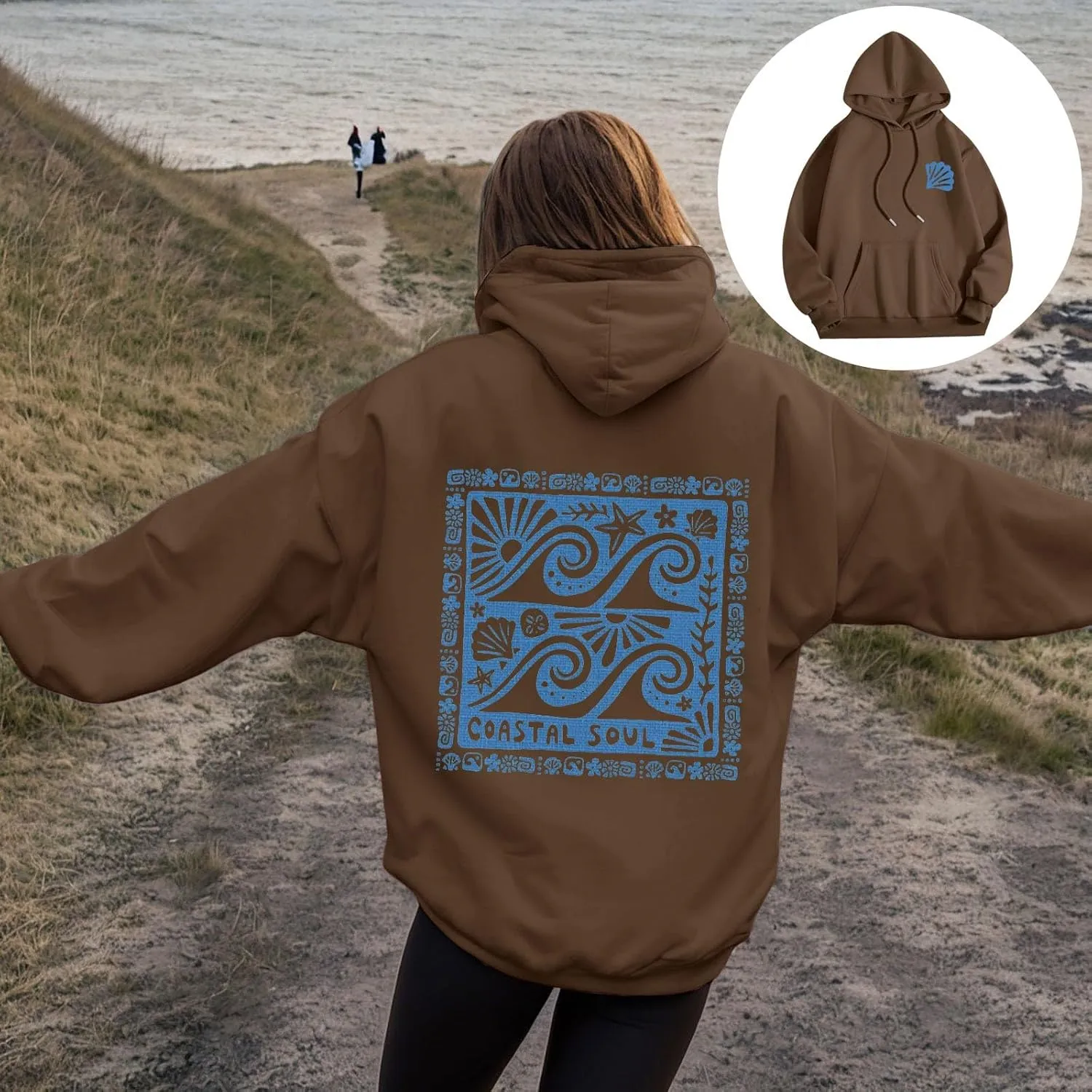 Women Y2k Graphic Hoodies Cute Preppy Embroidery Hibiscus Hoodie Flower Pullover Oversized Sweatshirts Teen Clothes