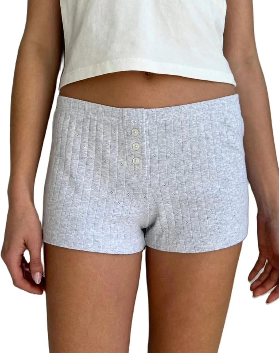 Women Y2k Pajama Shorts Low Rise Striped Micro Shorts Cute Lounge Boxer Shorts Comfy Pj Shorts Sleep Shorts
