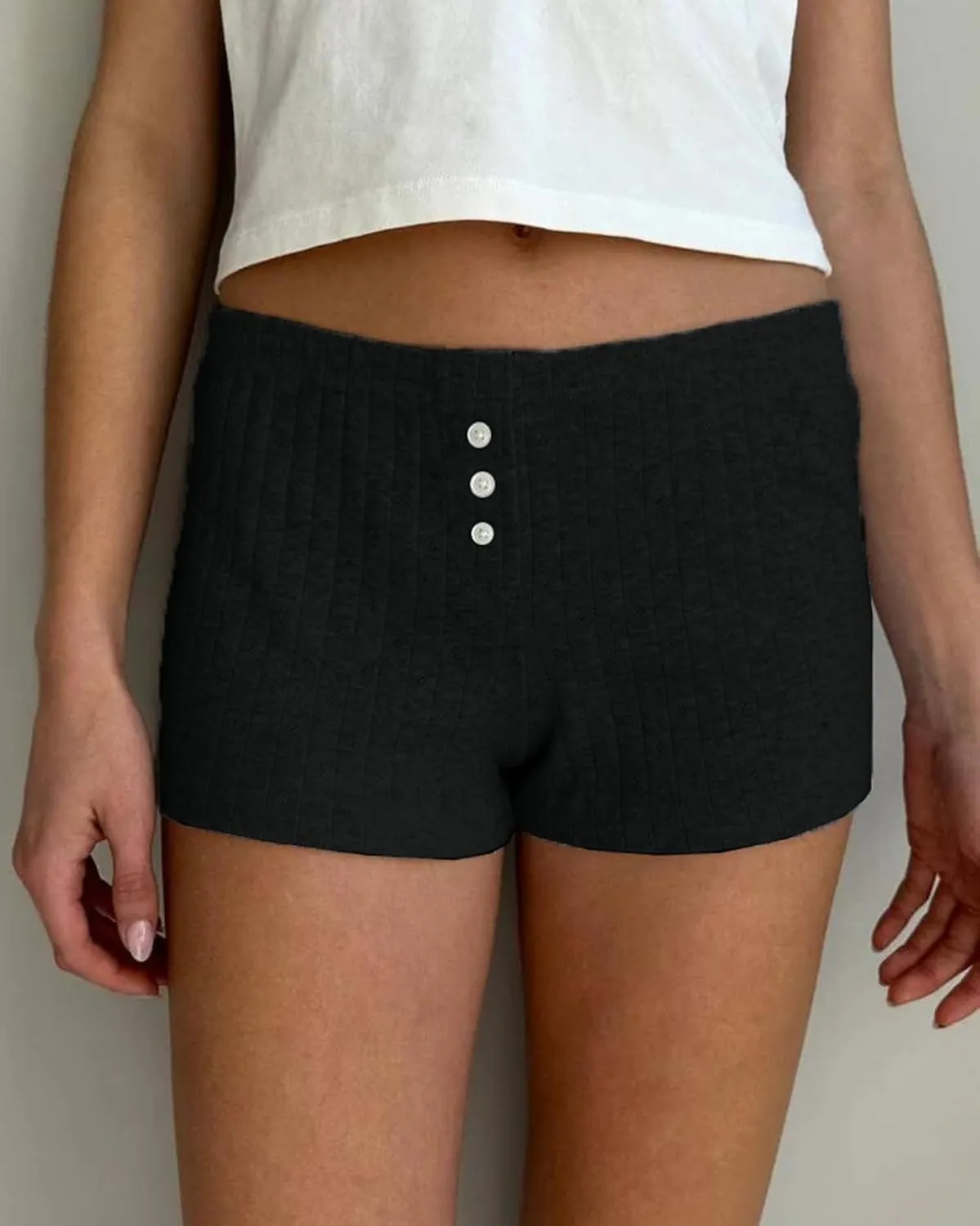 Women Y2k Pajama Shorts Low Rise Striped Micro Shorts Cute Lounge Boxer Shorts Comfy Pj Shorts Sleep Shorts