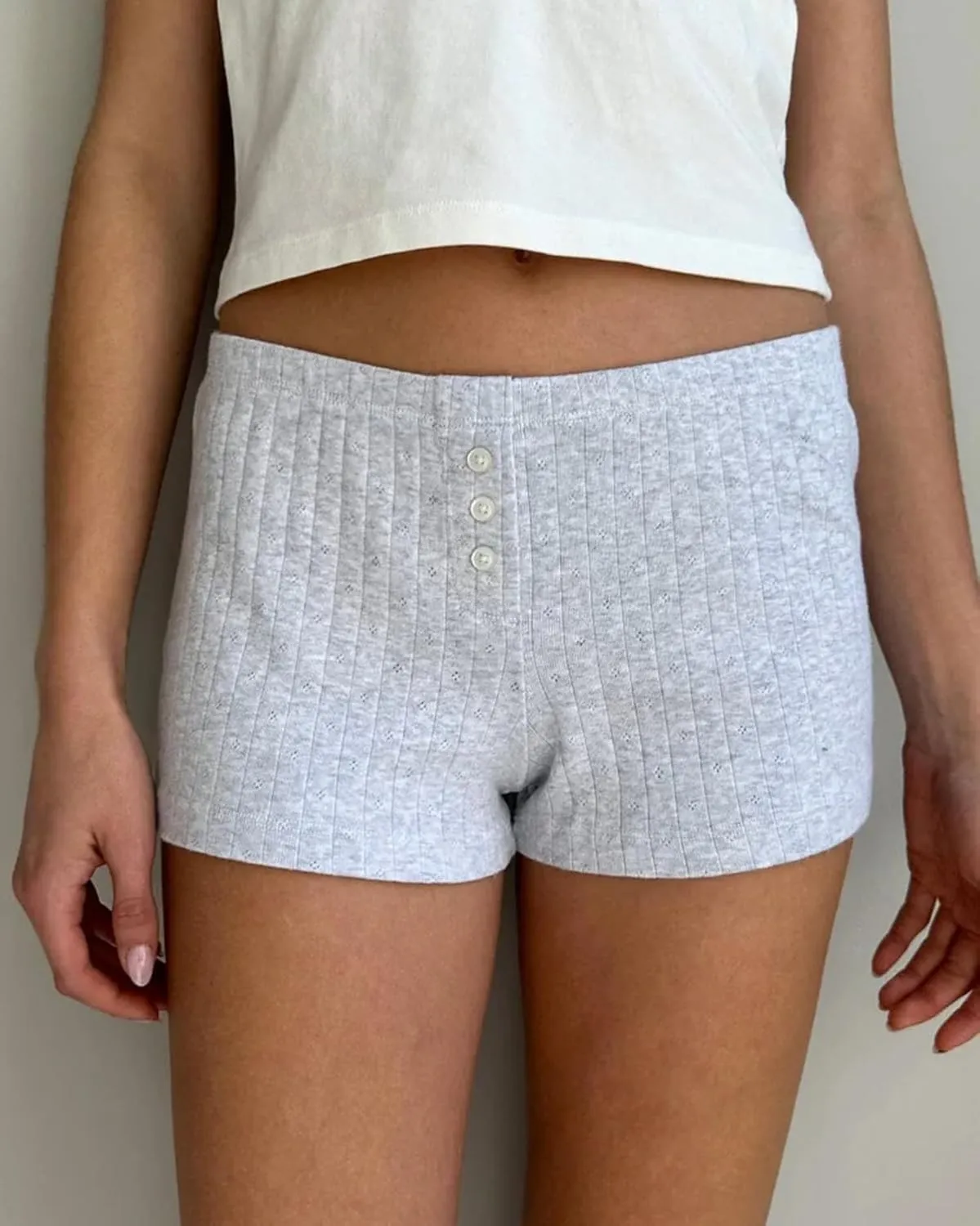 Women Y2k Pajama Shorts Low Rise Striped Micro Shorts Cute Lounge Boxer Shorts Comfy Pj Shorts Sleep Shorts