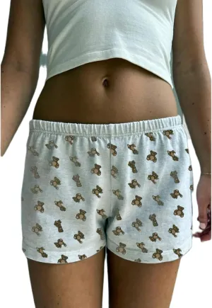 Women Y2k Pajama Shorts Low Rise Striped Micro Shorts Cute Lounge Boxer Shorts Comfy Pj Shorts Sleep Shorts