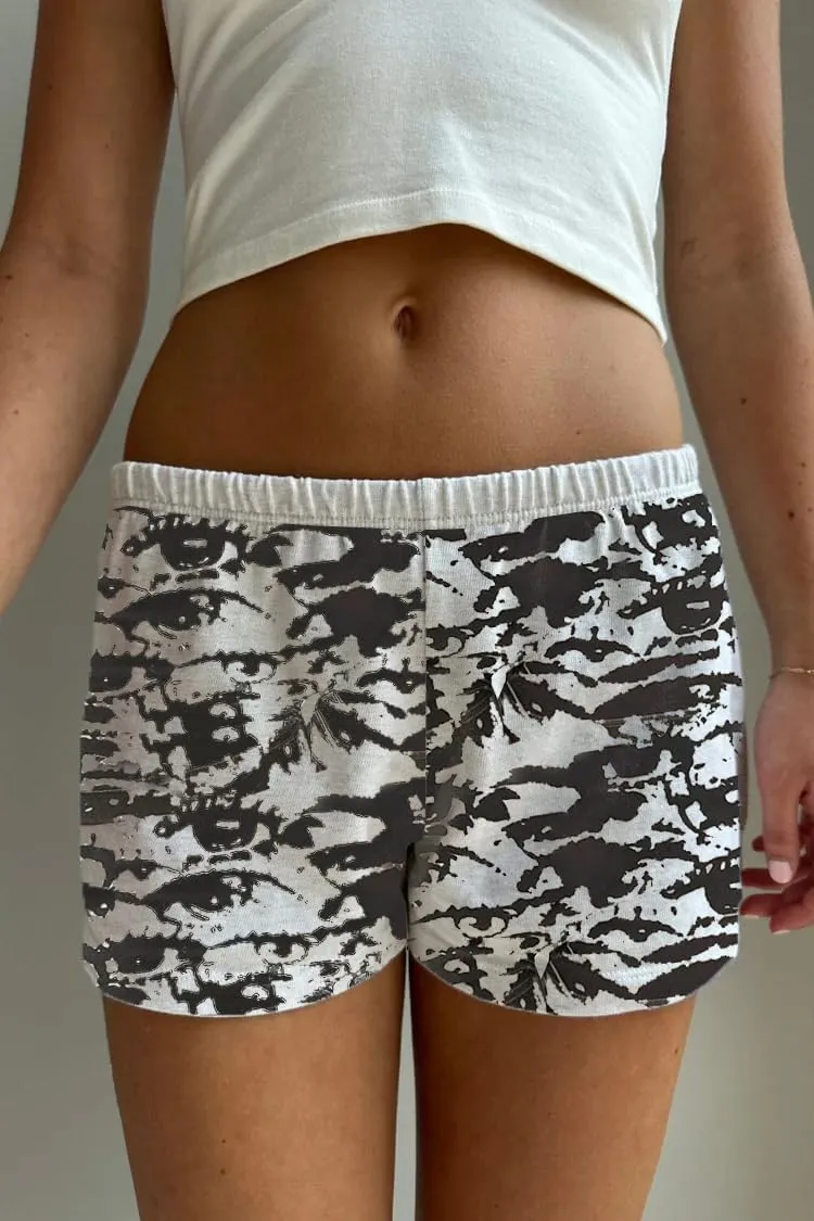 Women Y2k Pajama Shorts Low Rise Striped Micro Shorts Cute Lounge Boxer Shorts Comfy Pj Shorts Sleep Shorts