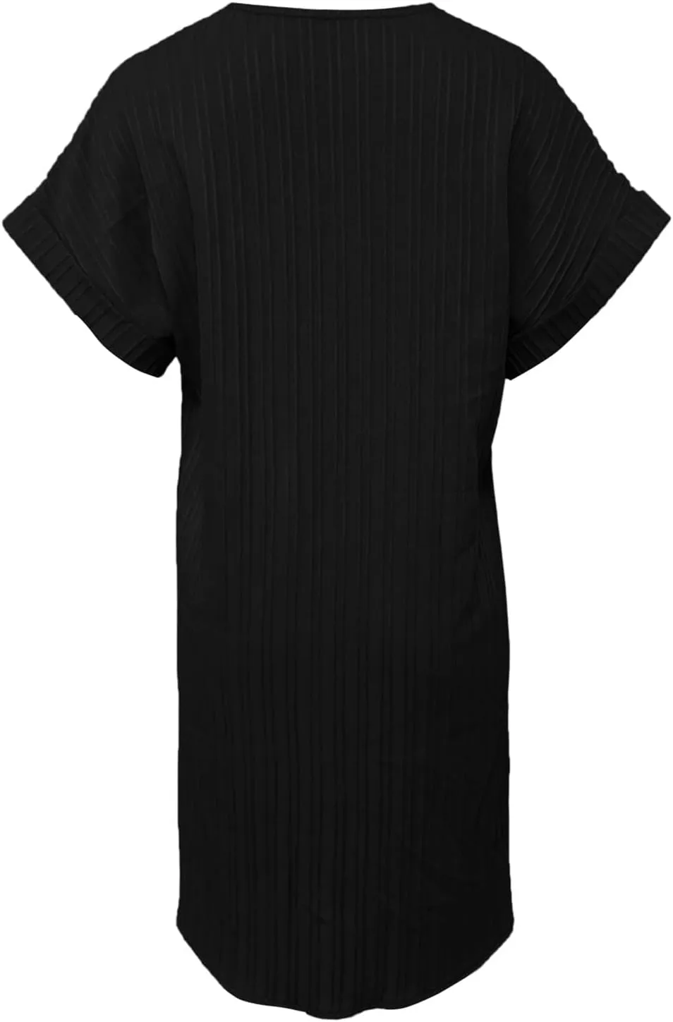 Women's Casual T Shirt Dress Summer V Neck Button Short Sleeve Dresses 2025 Mini Sundresses Linen Dress Women