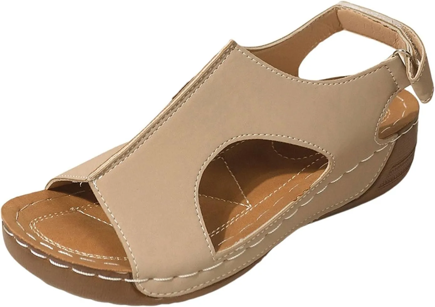 Women's Comfy Orthotic Sandals, Sandals for Women, Wide Gladiator Orthopedic Arch Support, Roman Low Wedges Flip Flops Anti-Slip Beach Travel Vacation Casual Daily Summer Dressy