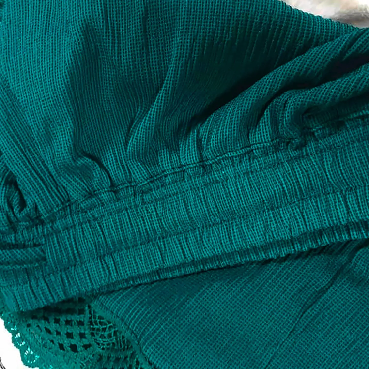Womens Cotton Linen Soft Lightweight Shorts Drawstring Waist Lace Trim Casual Summer Shorts for Everyday Wear Pants
