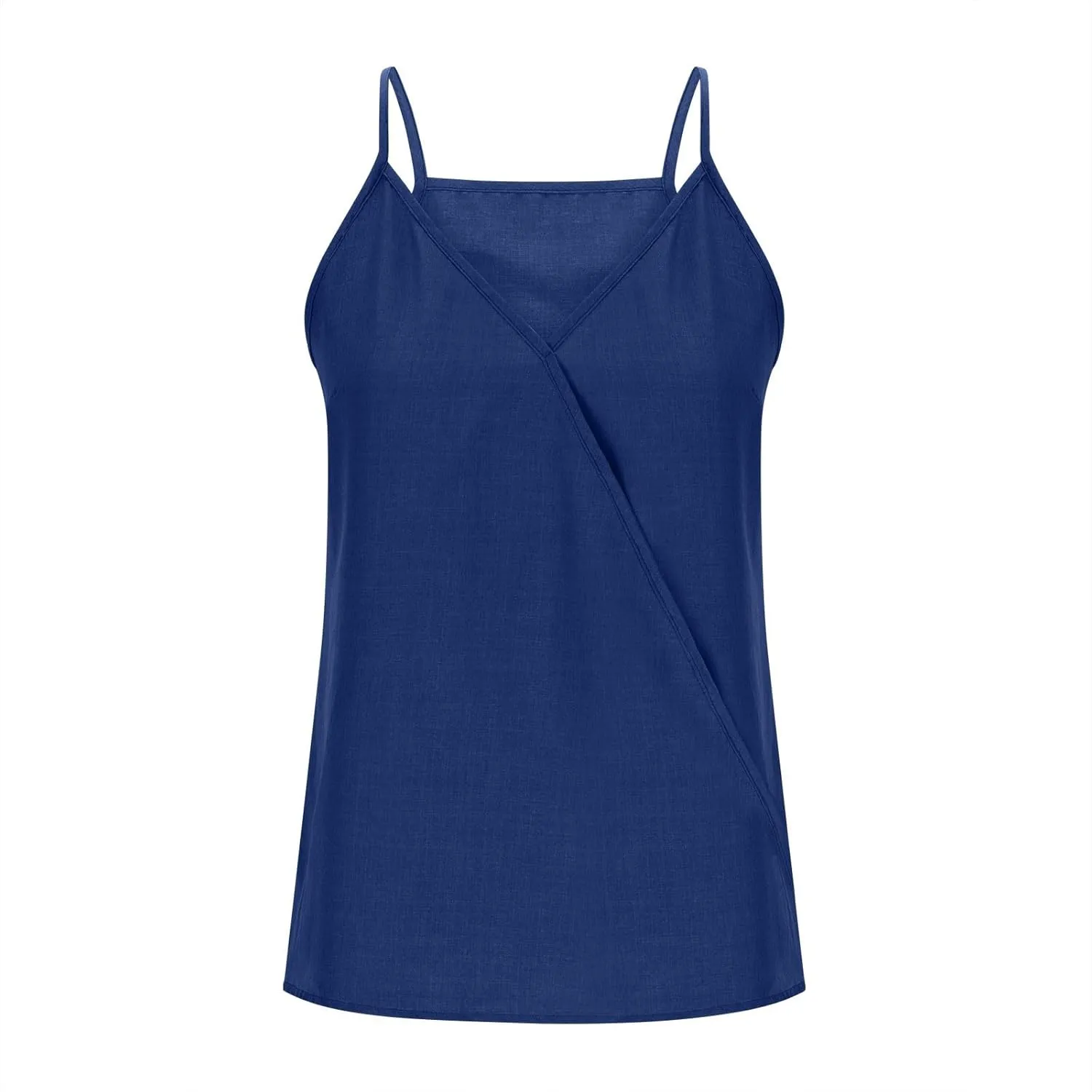 Womens Deep V Neck Wrap Spaghetti Strap Tank Tops Summer Boho Sleeveless Dressy Casual Ladies Shirts Blouses 2025