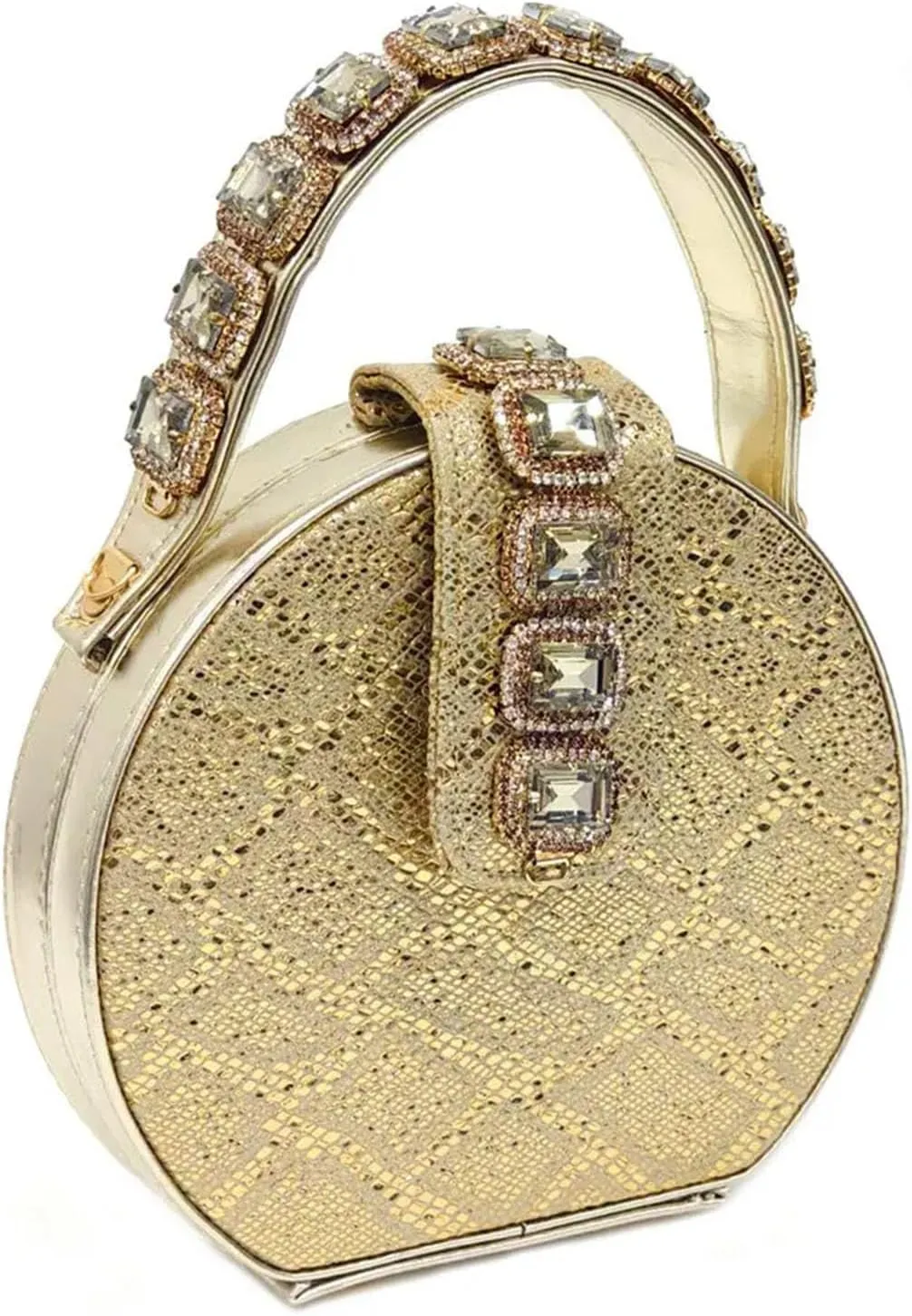 Women's Golden Lace Bridal Set - Breathable Fabric Heels & Tassel-Trimmed Clutch for Summer Weddings