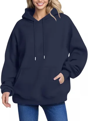 Womens Hoodies Pullover Oversized Plus Size Fleece Hooded Sweatshirts Winter Sweaters Y2k Hoodie with Pockets