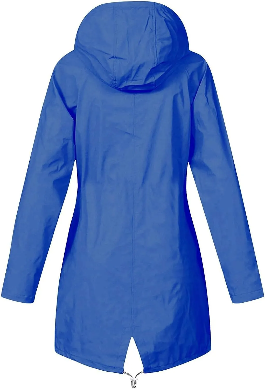 Women's Lightweight Long Hooded Raincoat Waterproof Outdoor Travel Hiking Windbreaker Trench Coats