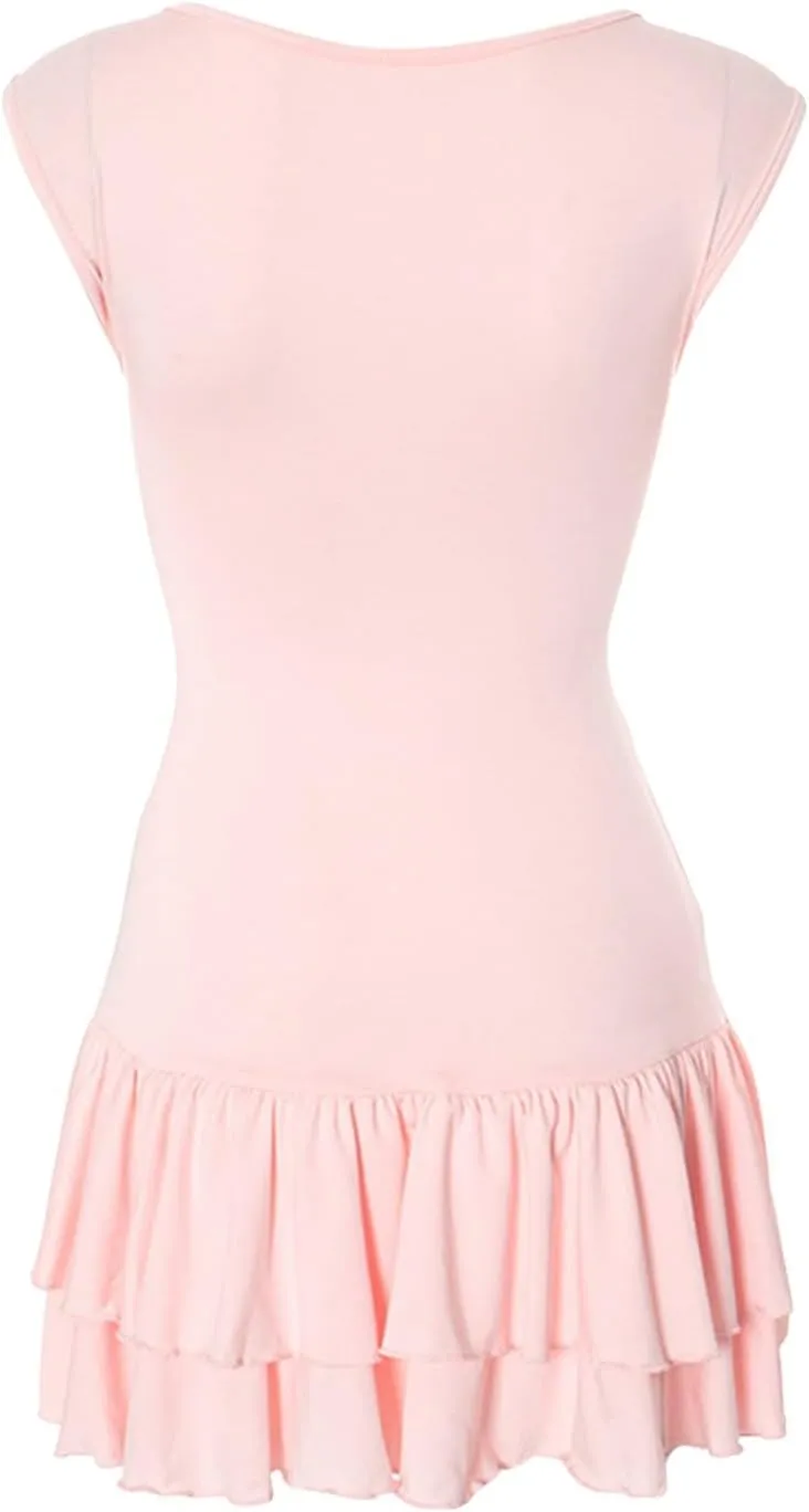 Womens Mini Dress Flowy Ruffle Ruched Tiered Skirt Bodycon Sleeveless Tank Sundress Slim Fit Corset Short Dress