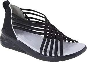 Womens Orthopedic Sandals Summer Arch Support Lightweight Stretch Wedge Heel Cross Straps Slip On Comfy Soft Dressy Outdoor Casual