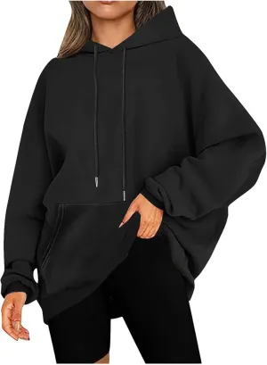 Womens Oversized Pullover Hoodie with Pocket Sweatshirt Fleece Fashion 2025 Casual Loose Long Sleeve Tops