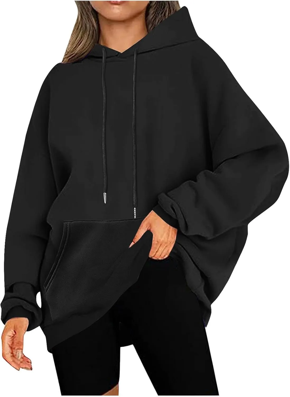 Womens Oversized Pullover Hoodie with Pocket Sweatshirt Fleece Fashion 2025 Casual Loose Long Sleeve Tops