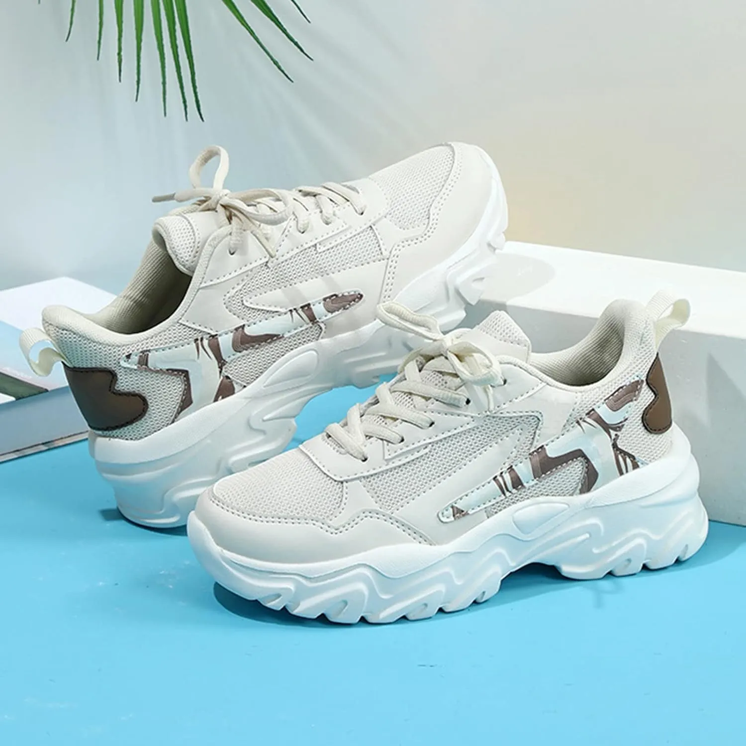 Womens Running Sneakers Lightweight Zapatos CModos Y Elegantes para Mujer De Vestir 10 Walking Shoes Women Brown White Sneakers for Women Platform Heel Zapatos De Gym para Mujer